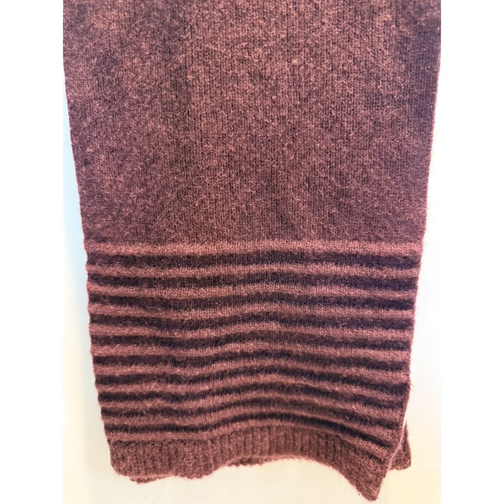 Portolano 100% Cashmere Purple Scarf 8”x64” Italy wrap jewel tone quiet luxury - Picture 9 of 12